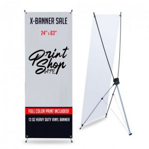24” x 63” X-Banner Print and Stand
